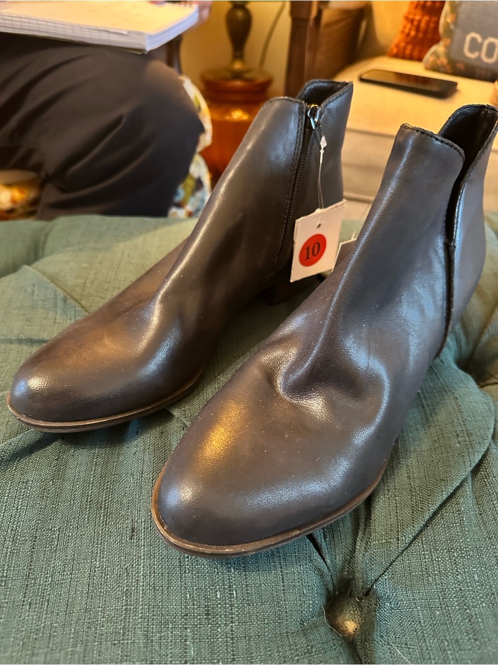 Lucky Brand Black Leather Ankle Booties